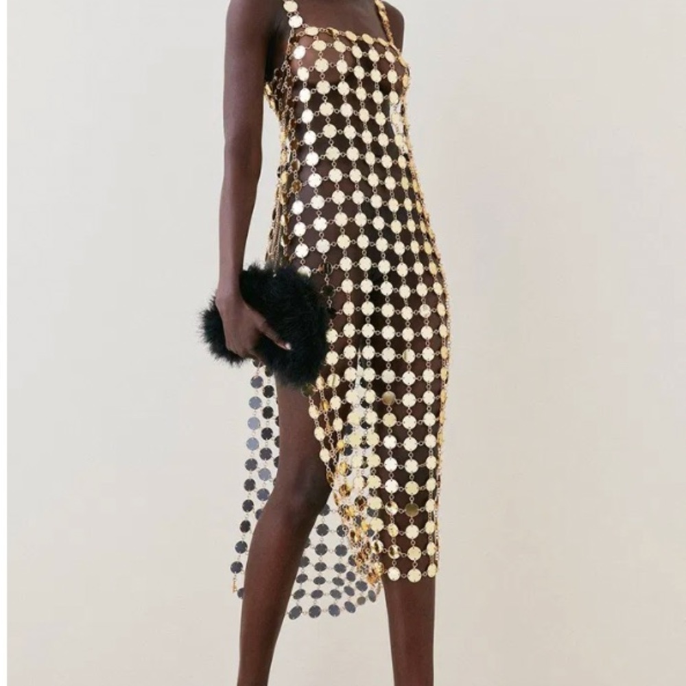 Karen Millen Mirrored Side Split Dress
